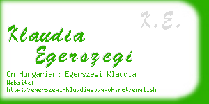 klaudia egerszegi business card
